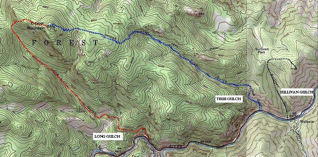 Crosier Mountain South Slope Routes