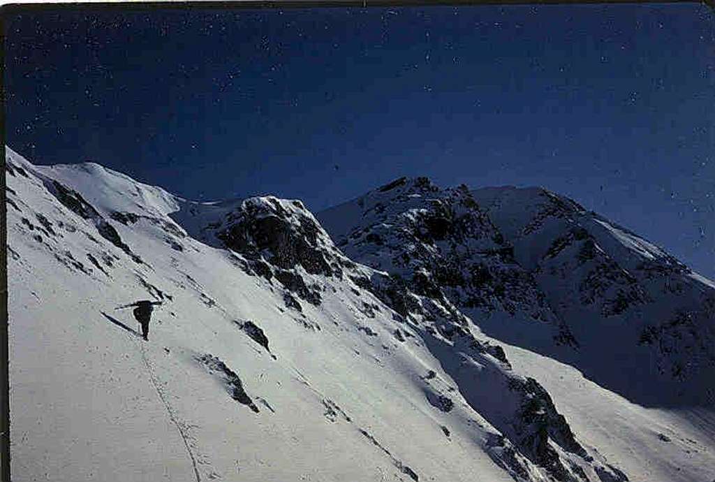 Climber Ascending Cairn Peak