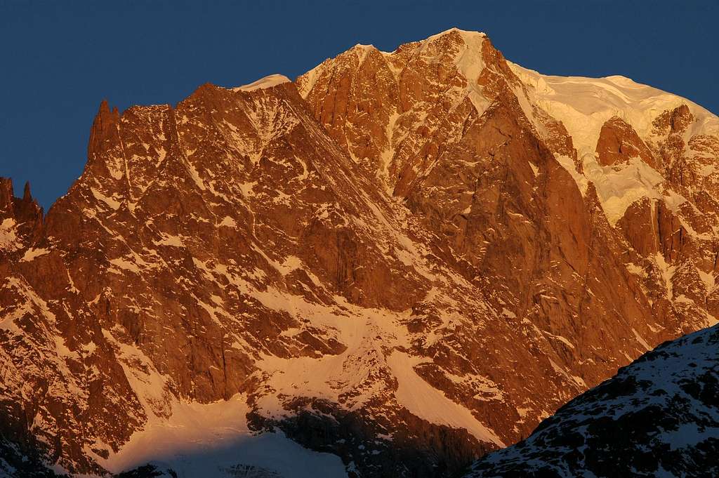Aiguille Blanche and Mont Blanc