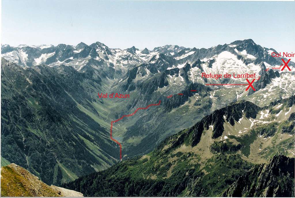 French Route to get to the Col Noir and the Gran Diagonal