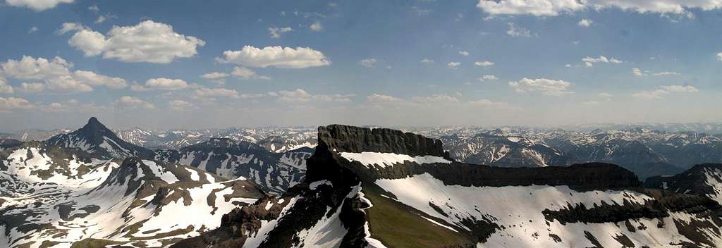 Coxcomb Peak, with Wetterhorn in the background