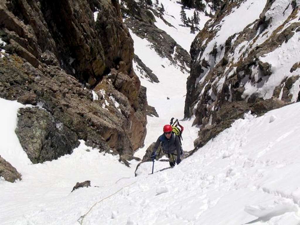 Top of Dragonstail Couloir, RMNP