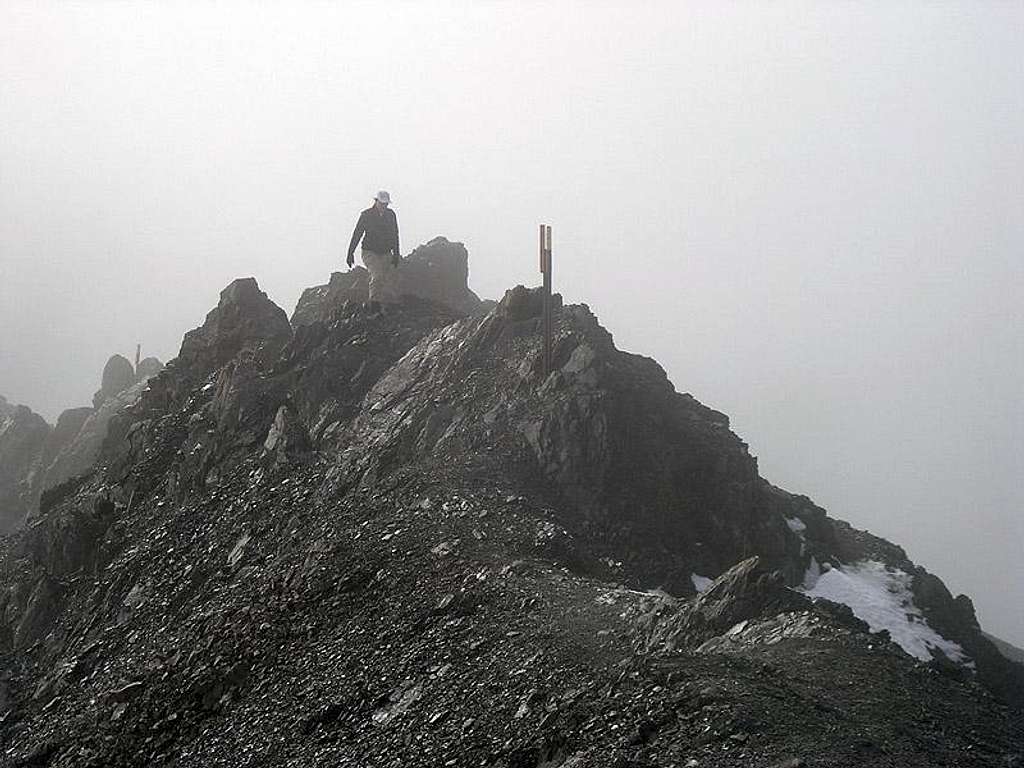 Kim on final summit ridge