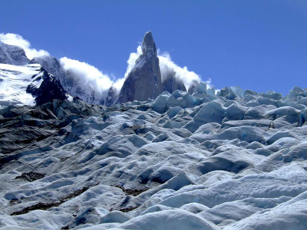 Cerro Torre from the glaciar