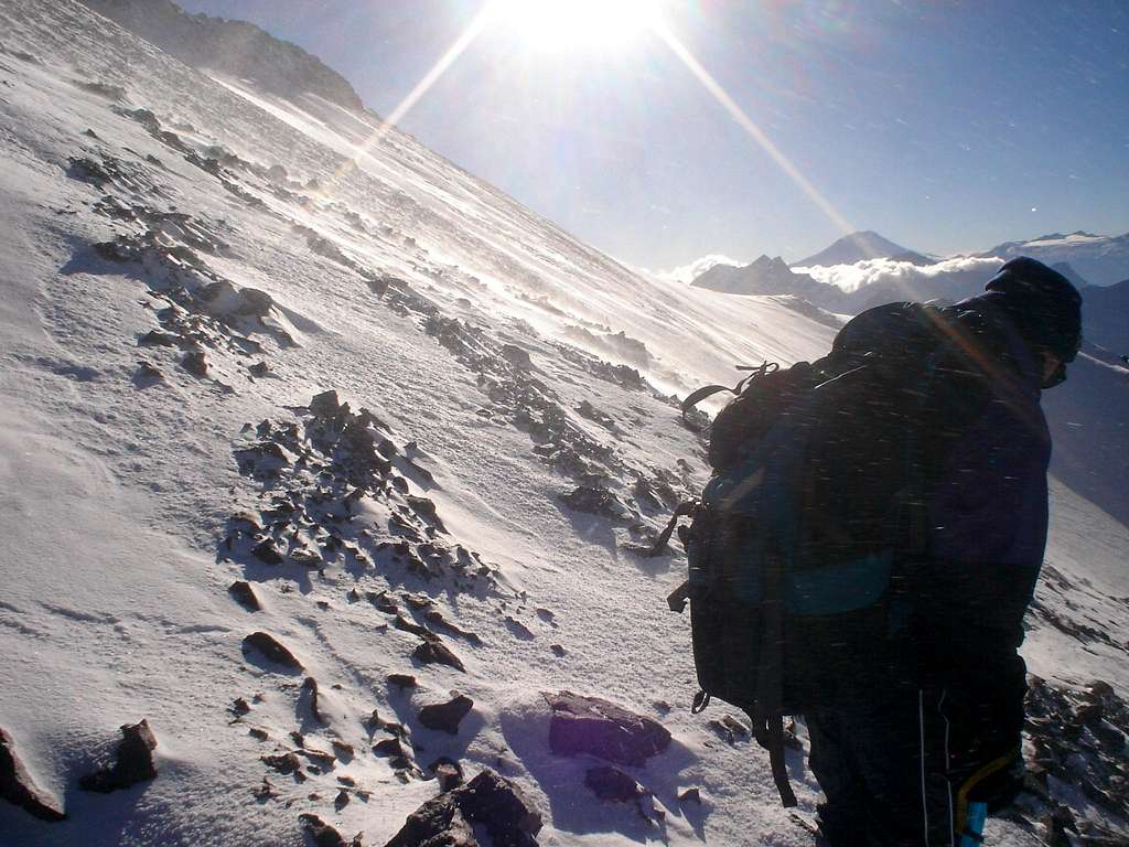 High Winds on Cerro Plomo, Chilean Andes