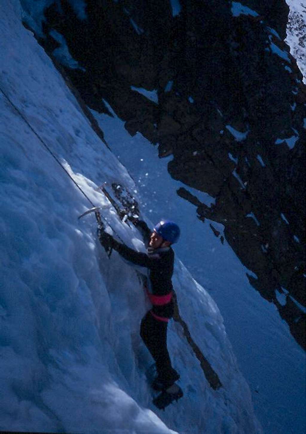 Climbing the ice cascade