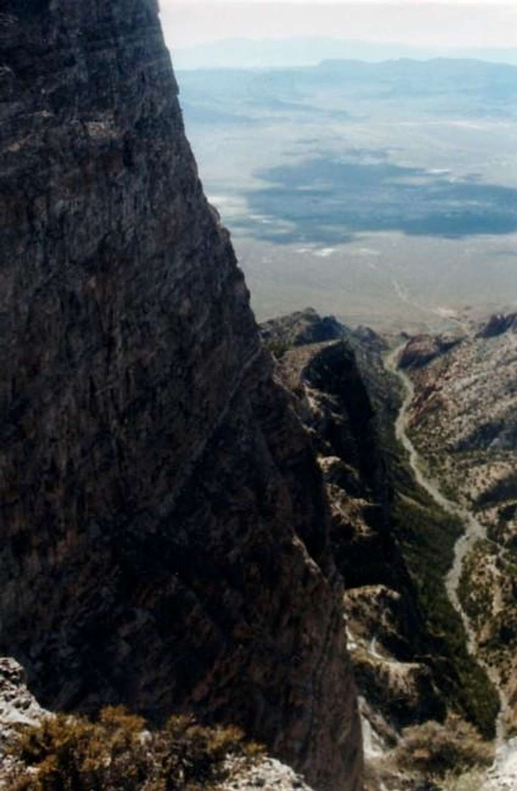 Looking down the north face...