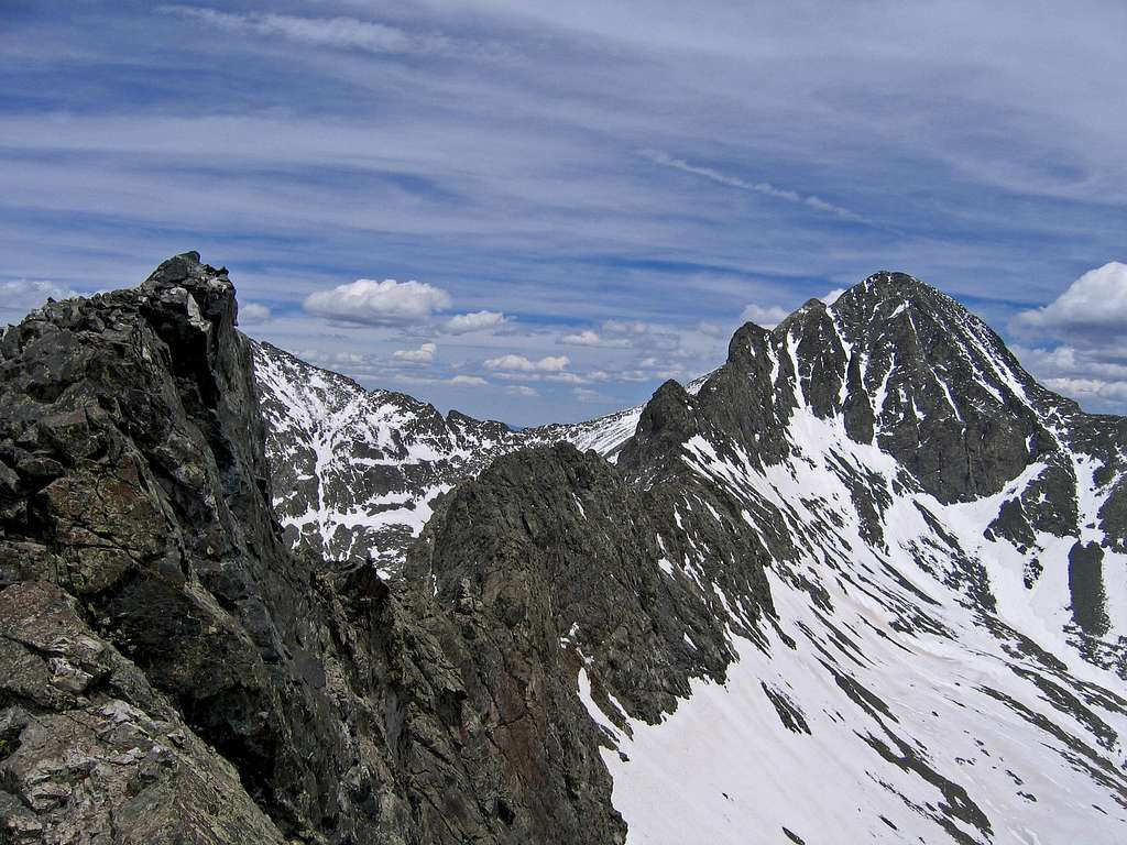 view down the ridge