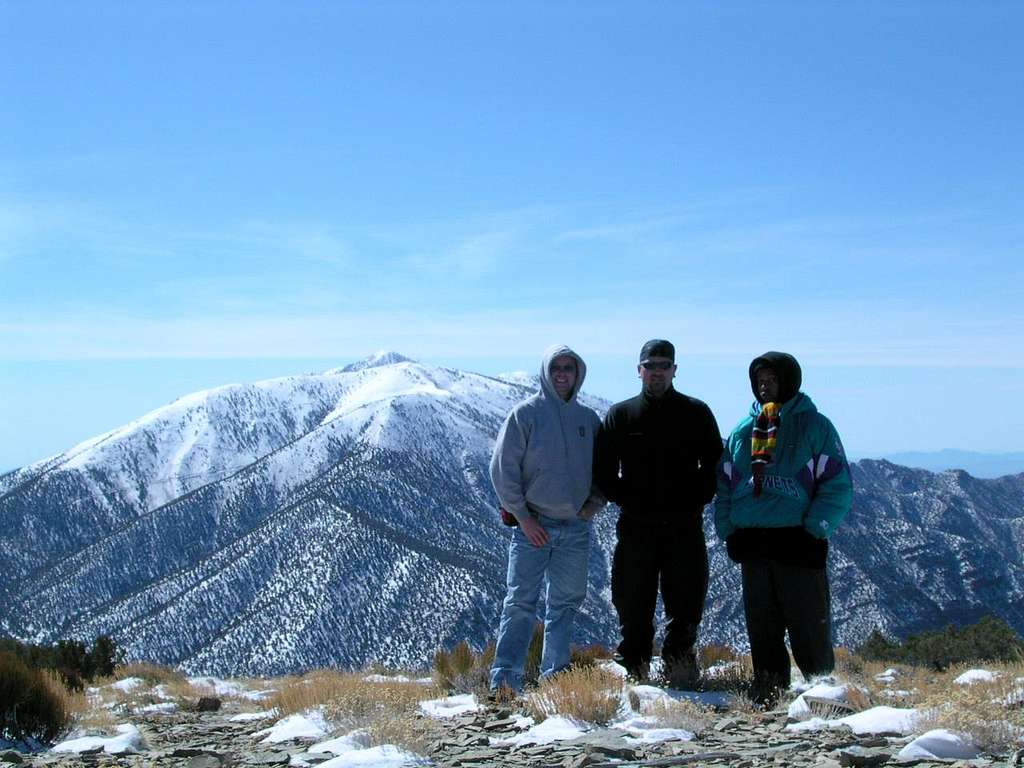 On the summit of Wildrose Peak