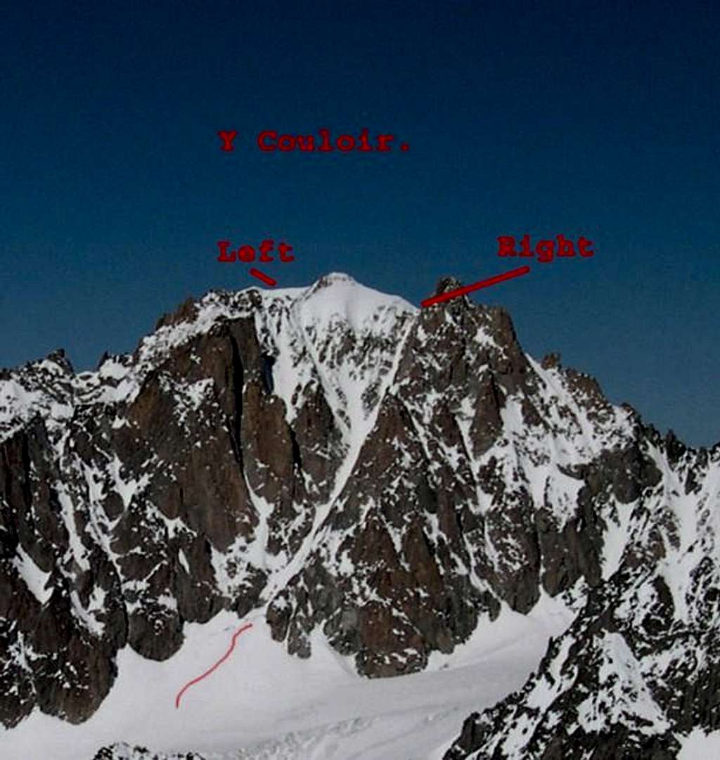The Y Couloir with ist two...