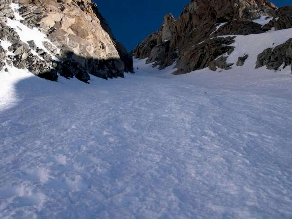 The start of the Y Couloir....