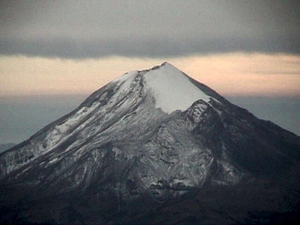 Pico de Orizaba from an airplane