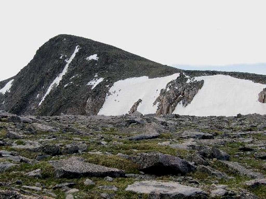 The summit of Hallett Peak as...