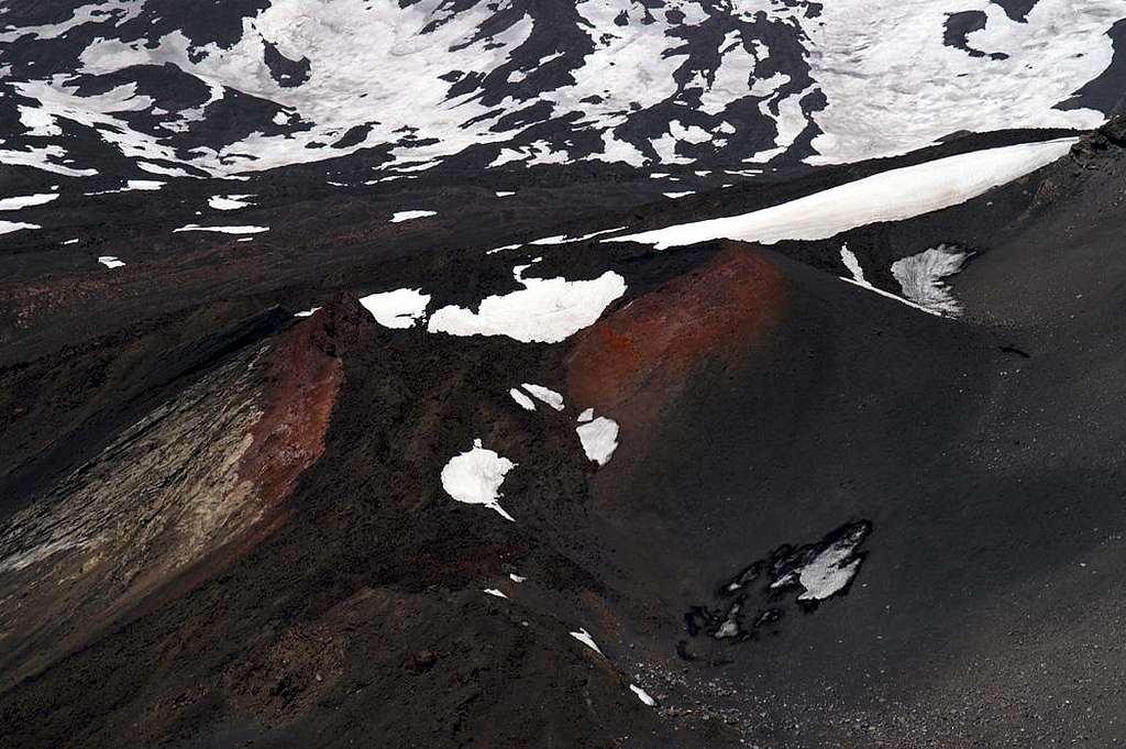 Side crater below the Etna summit