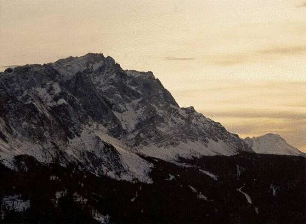 Zugspitze from Krammer, in...