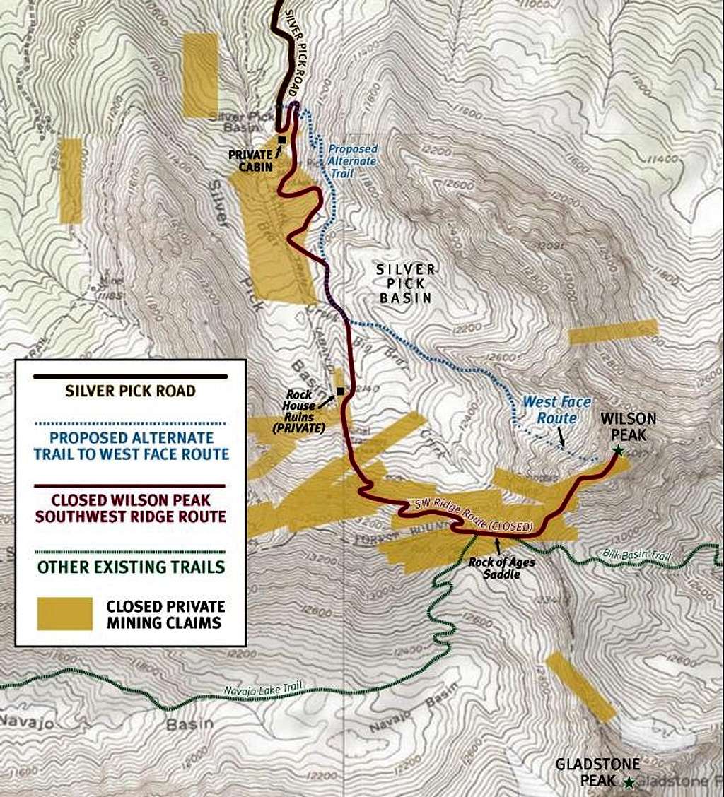 West Face Route Map