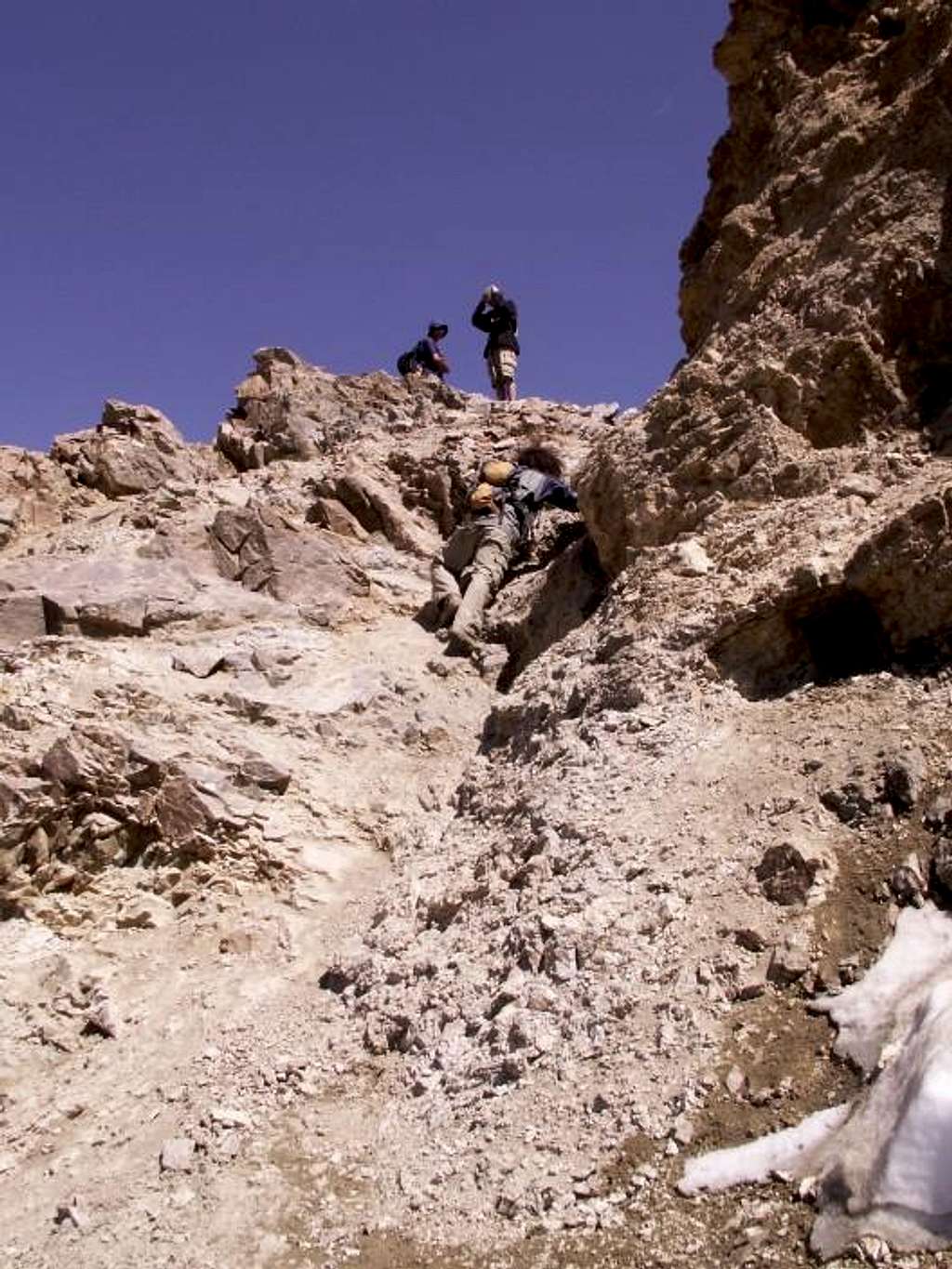 Friend hiking up a section of Missouri