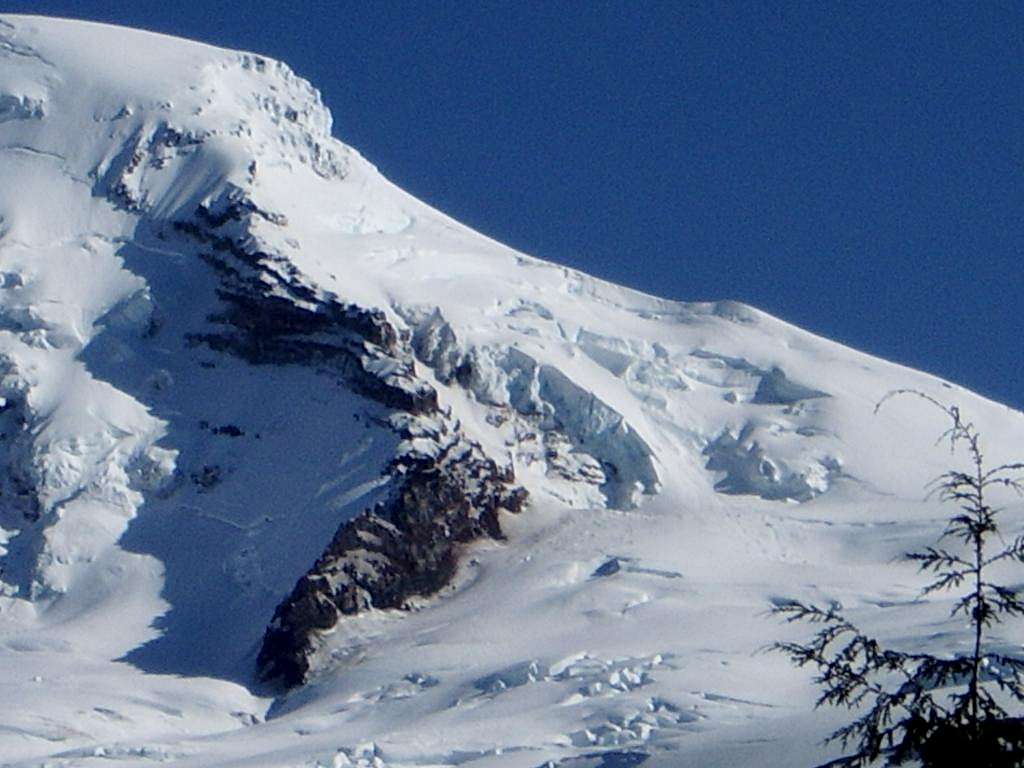 Coleman Headwall, and descent