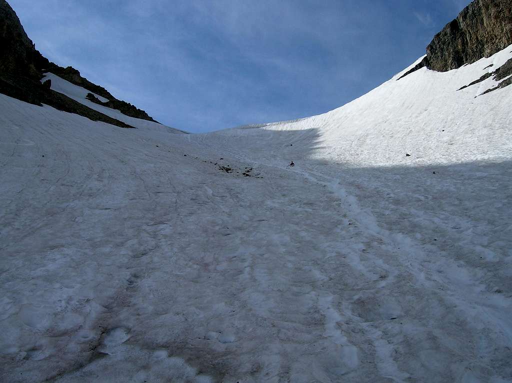 View up the glacier