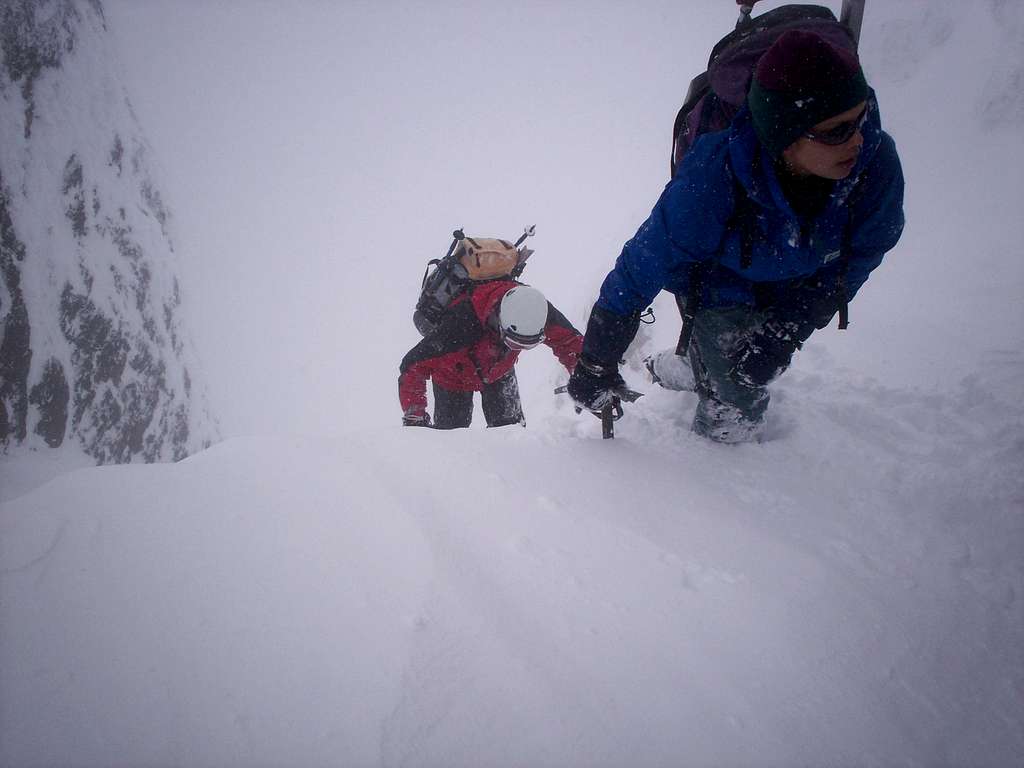 finishing the main/snow/north gulley