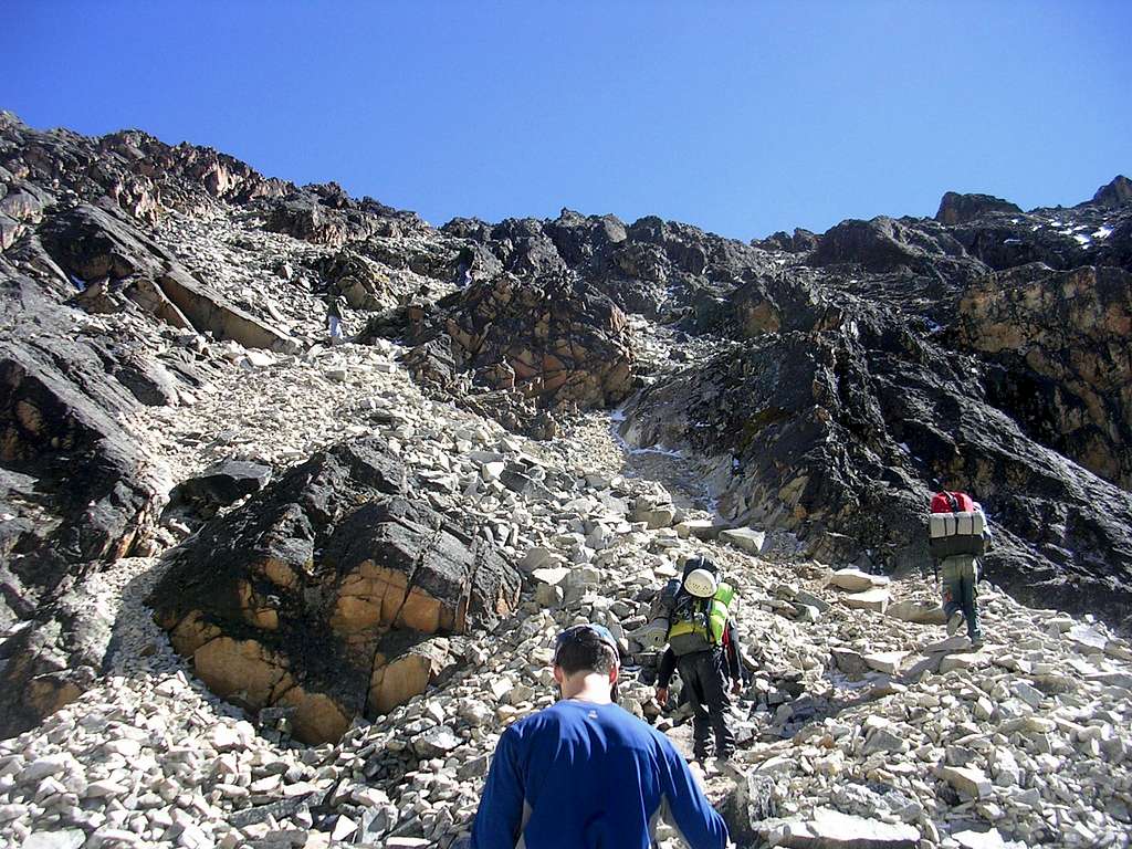 Approach to High Camp (Rock Camp)