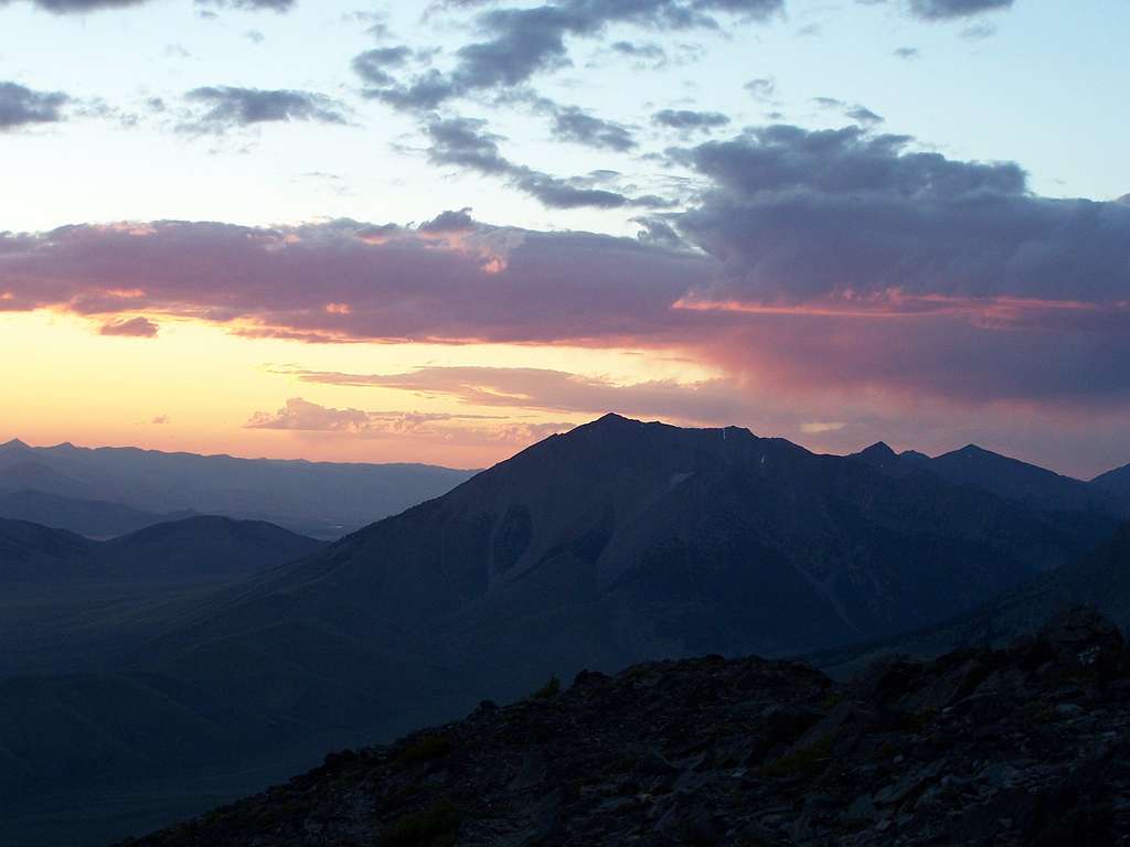 Sunset clouds, from Borah Peak