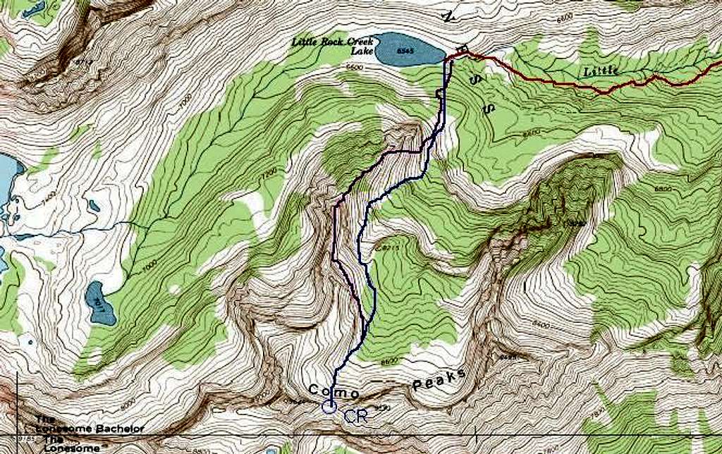 Como Saddle Route Topo