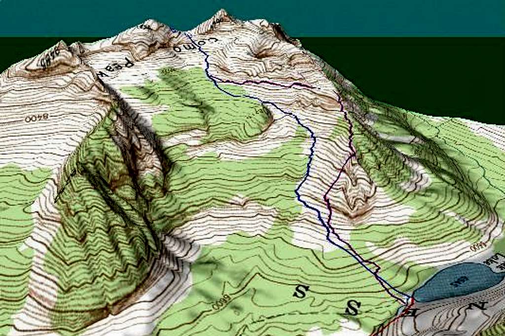 3D Topo of Como Route