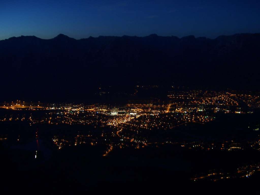 Canmore at night