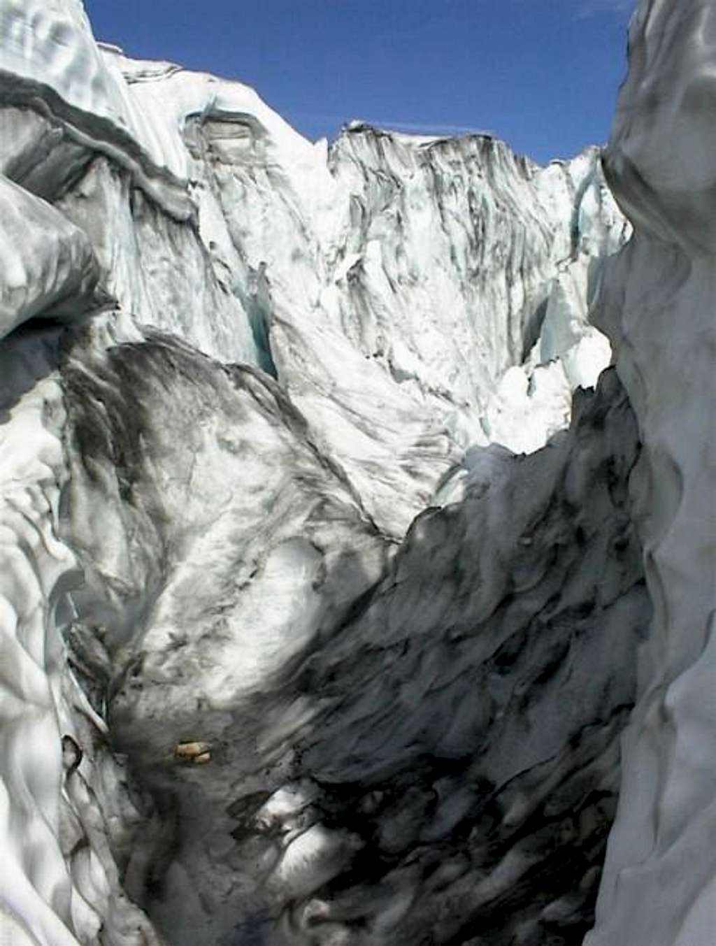 Crevasse opening from the...