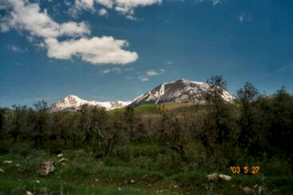 Mt. Tuk (left) and Mt. Peale...
