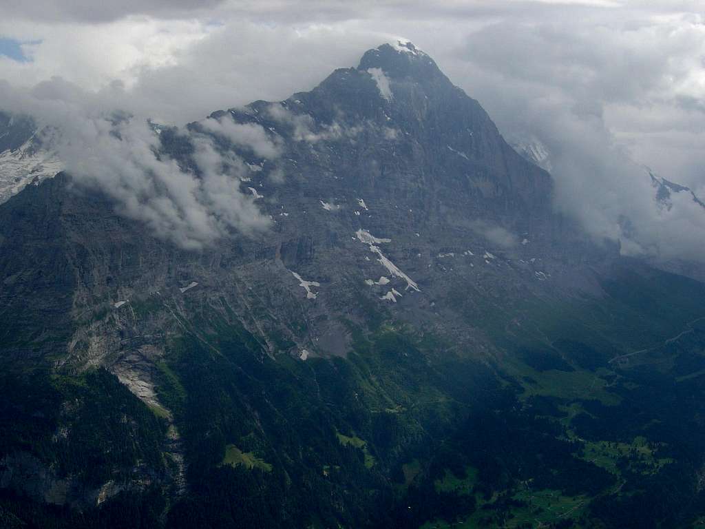Eiger well clear of snow july 2006