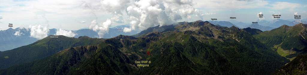 Monte Ziolera: summit panorama to SW