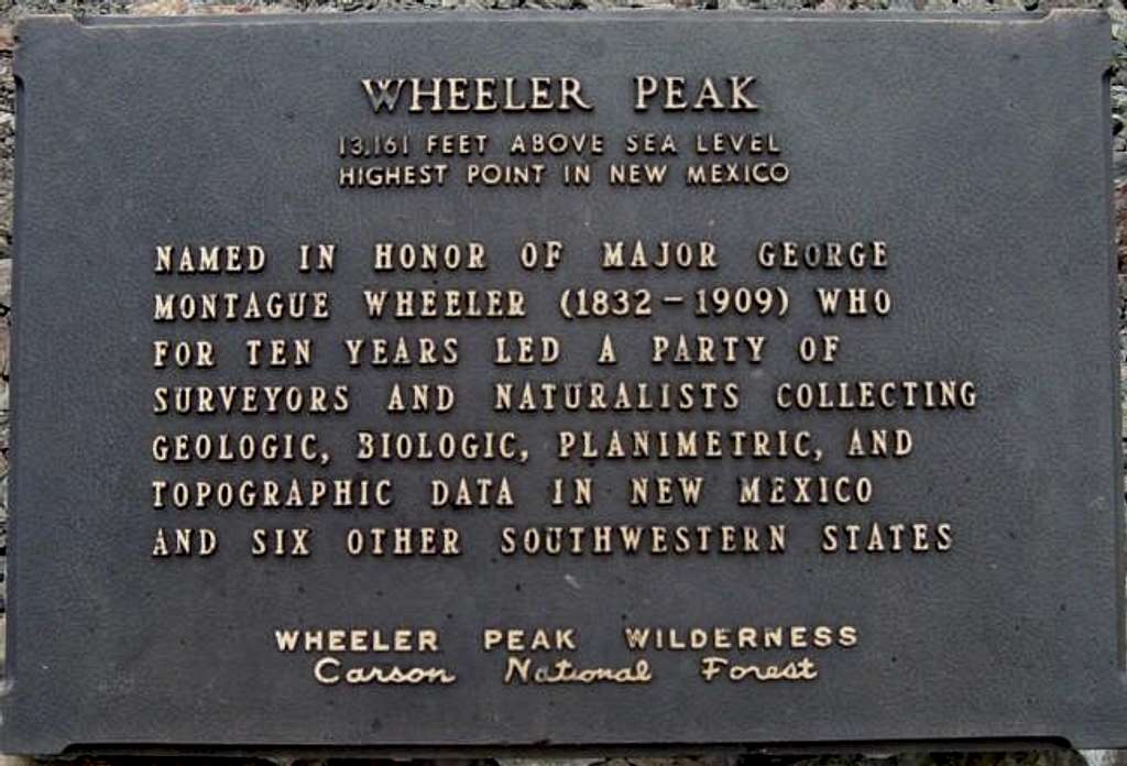 Plaque on the summit of...