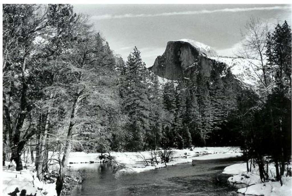 Half Dome and Merced River,...