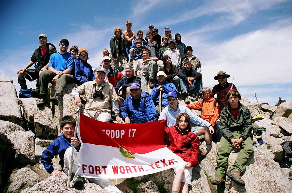 Troop 17 Atop Mount Shavano