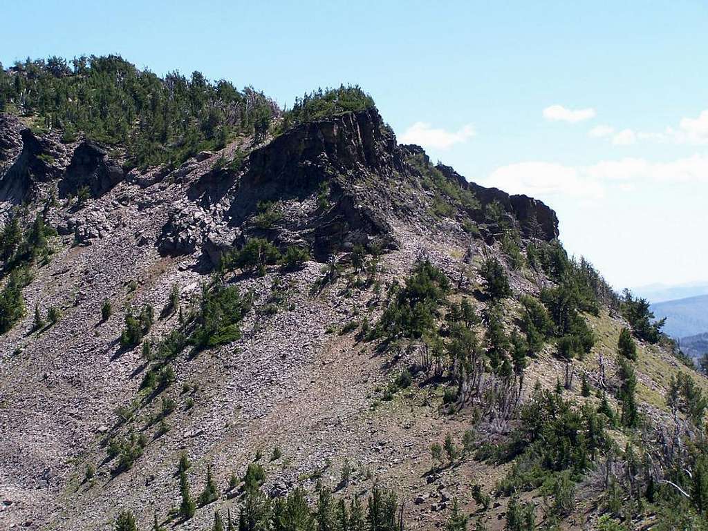 Close up of NW face