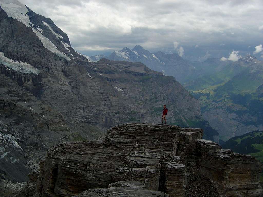 Top of Rotstock, Eiger west flank