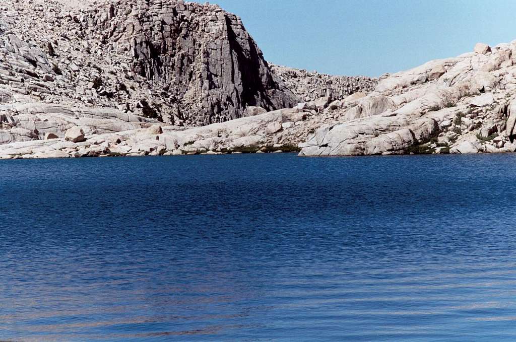 Meysan Lake Looking Mighty  Blue, Sierra Nevada, Aug. 11, 2006