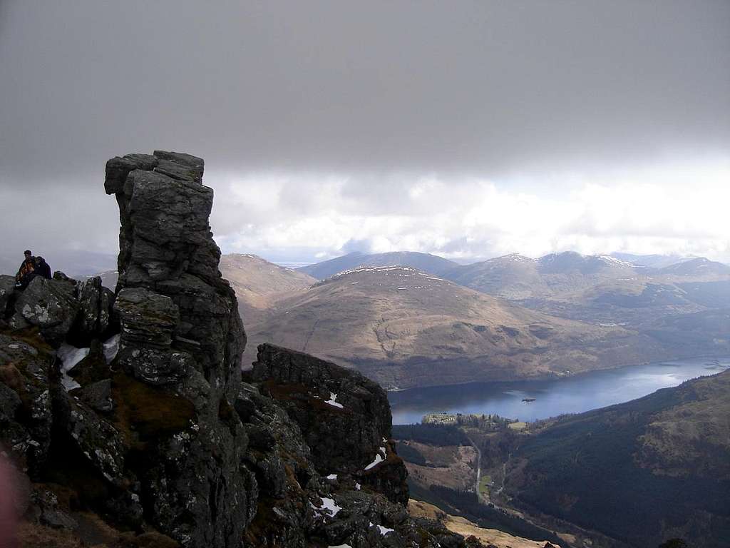 The summit of the Cobbler with Loch Long below