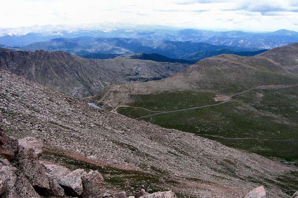 View Looking Northwest from Mt. Evans Northeast Face