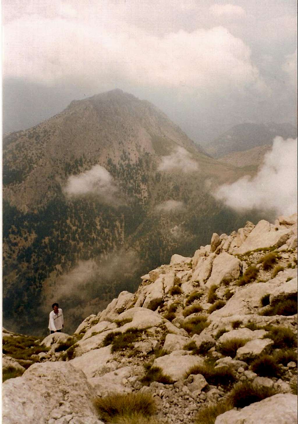 View of Pyrgos peak(2066m) from Pyramida.Among them Lazorema ravine