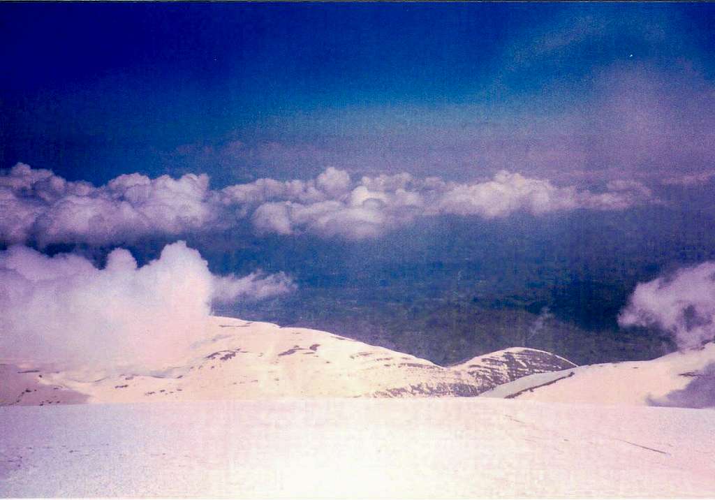 Looking from the peak in north direction.Ideal slopes for mountaineering ski(13 April 2003)