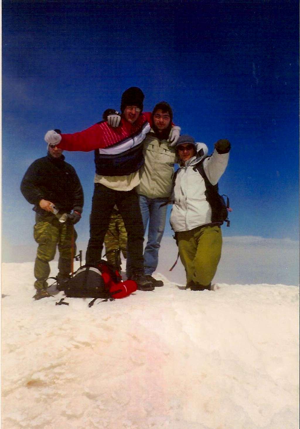The summit of Psiloritis.The chapel was fully covered by snow(13-4-2003)