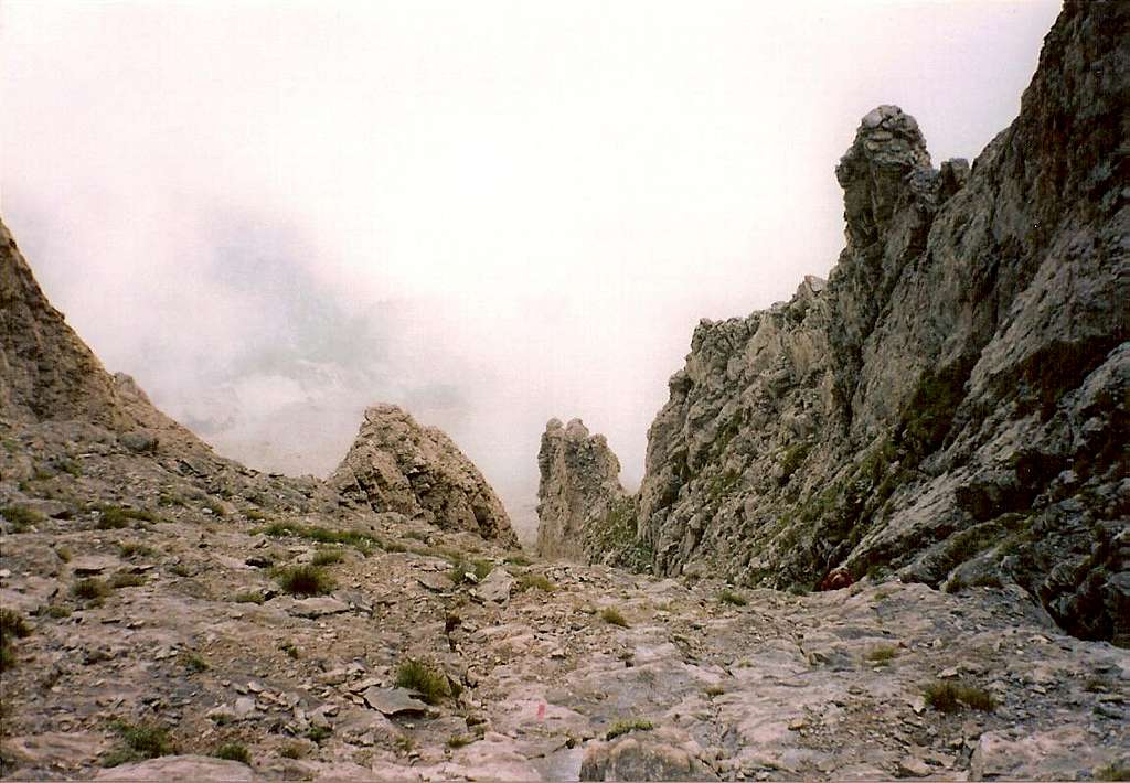 At the upper part of Mitikas coulouir