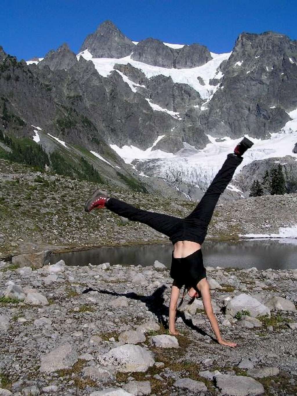 No room for a cartwheel on the summit