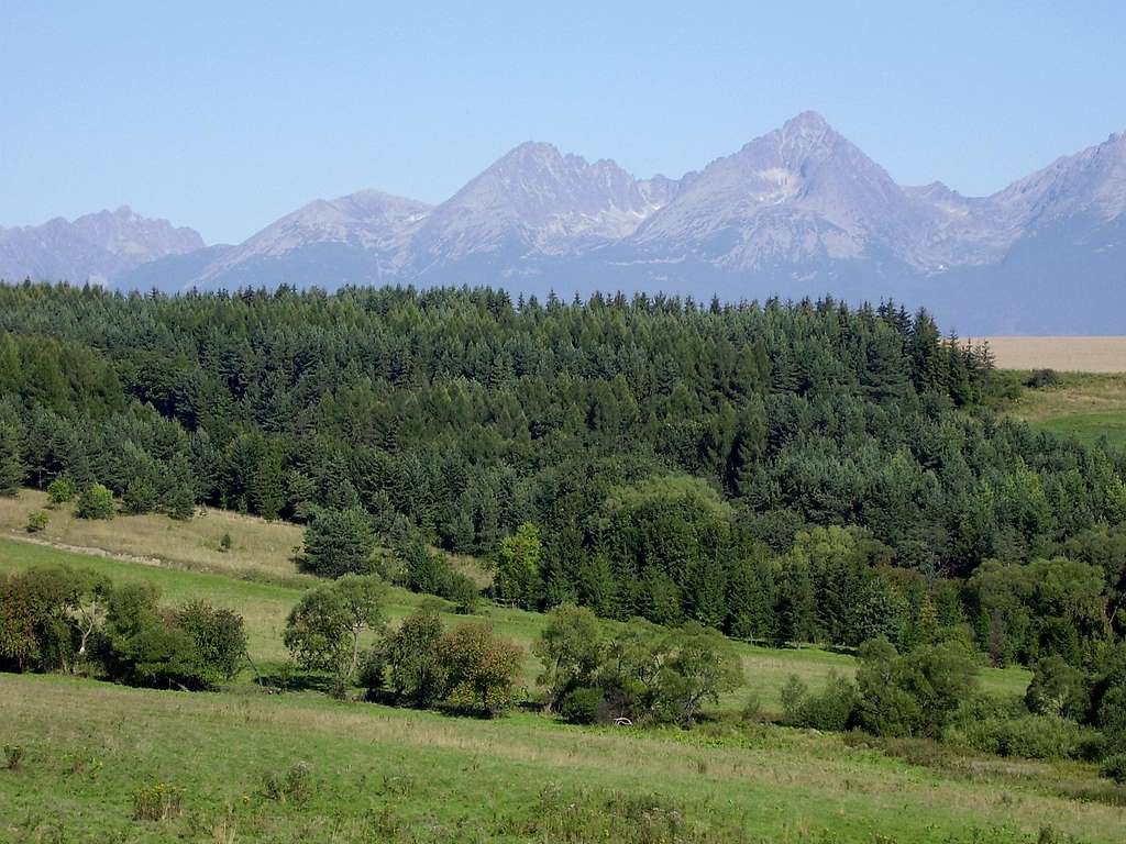 Tatras from village Ganovce