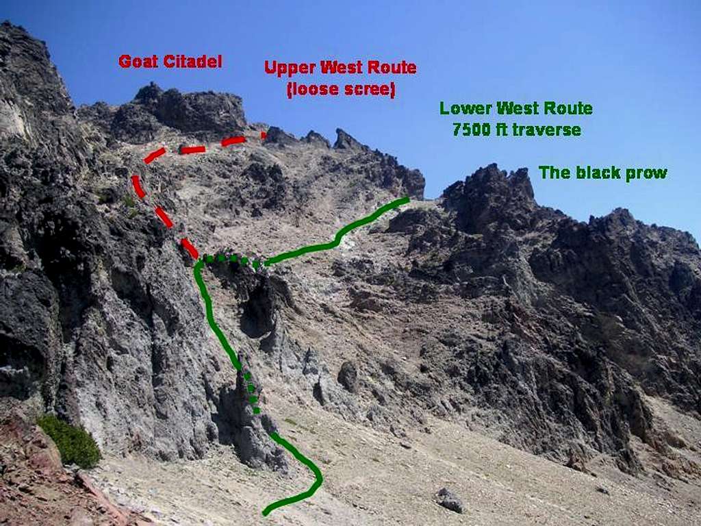 First half of the Gilbert west routes from 6800 ft saddle