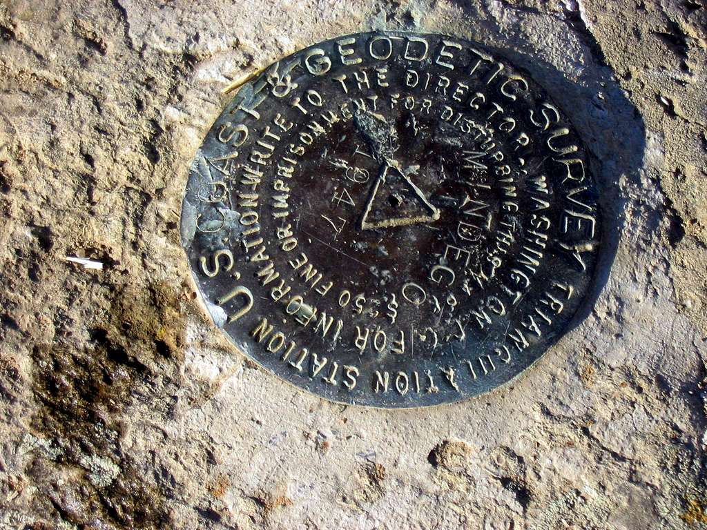 USGS marker on Borel Hill
