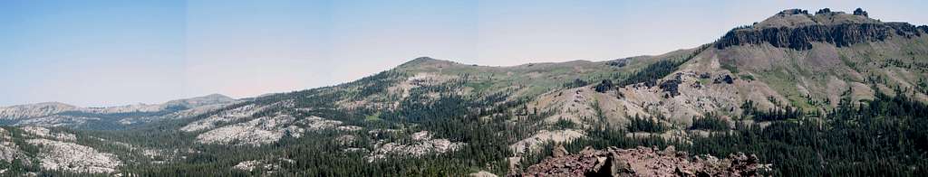 Castle and Basin Peaks Panorama